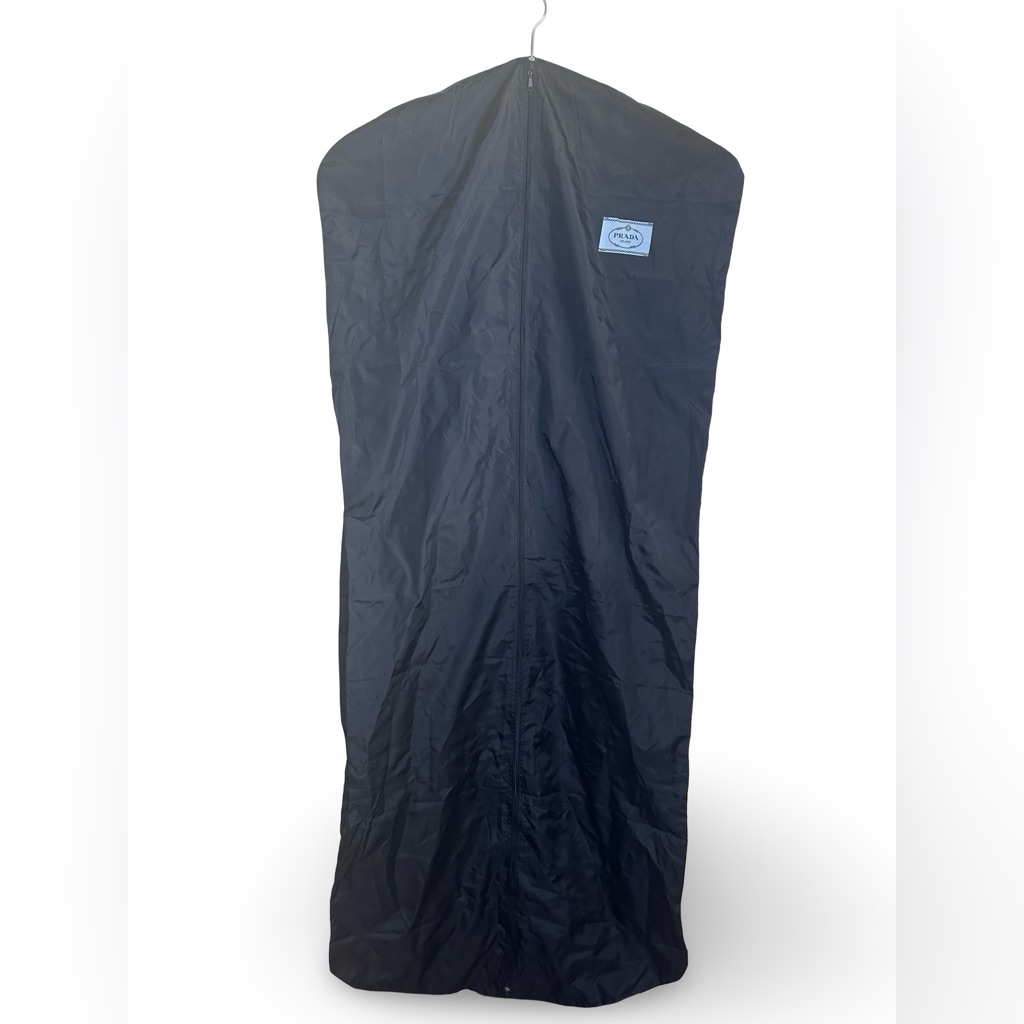 Prada Nylon Zipper Garment Bag 26x60 Euc